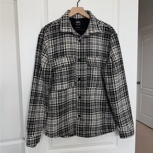 Zara Checkered Men's Shirt Jacket Heavyweight